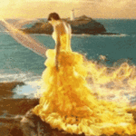 Girl with flame